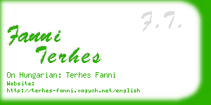 fanni terhes business card